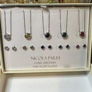 Silver Plated Cubic Zirconia Jewelry Set